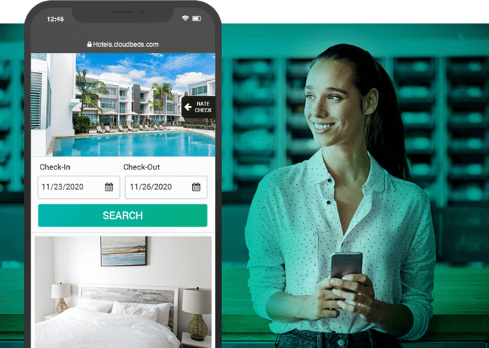 Cloudbeds online booking engine for hotels