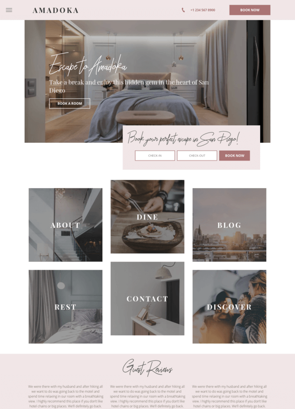 website template for hotels