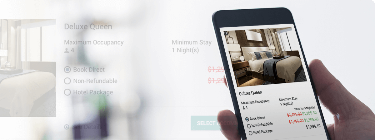 booking a hotel on mobile